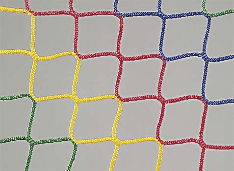 Bezuzlová ochranná síť, PP 3 mm, oko 45 mm, čtyřbarevná