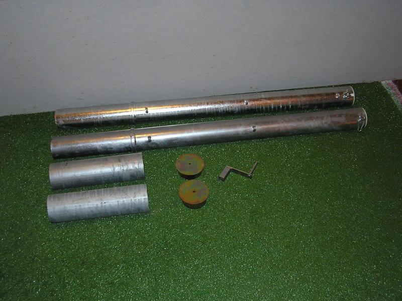 Tenisové sloupky pr. 102 mm, Fe/Zn, do pouzder