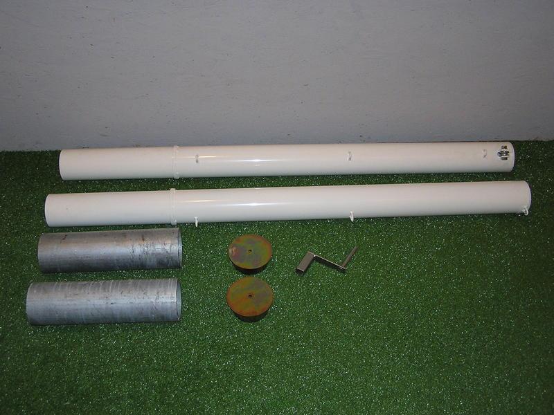 Tenisové sloupky pr. 102 mm, Fe/komaxit, do pouzder