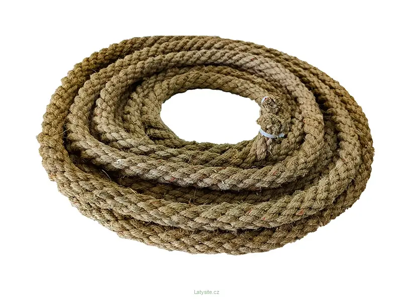 Konopné stáčené lano 25 mm - délka pod 12 m