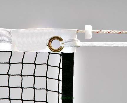 Badmintonová turnajová síť PP 1,2 mm s kevlarovým lanem a bočními tyčemi