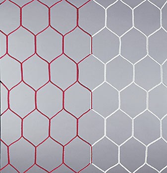 Branková síť, PP 3,5 mm, hexagonální oka, dvoubarevná - 750 x 250 cm