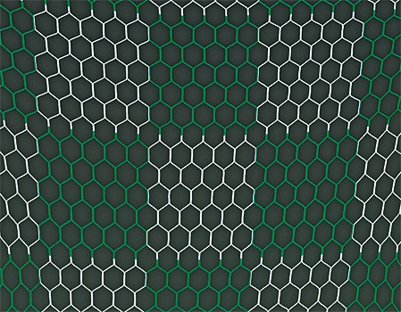 Branková junior síť PP 3,5 mm, hexagonální, dvoubarevná - 515 x 205 cm
