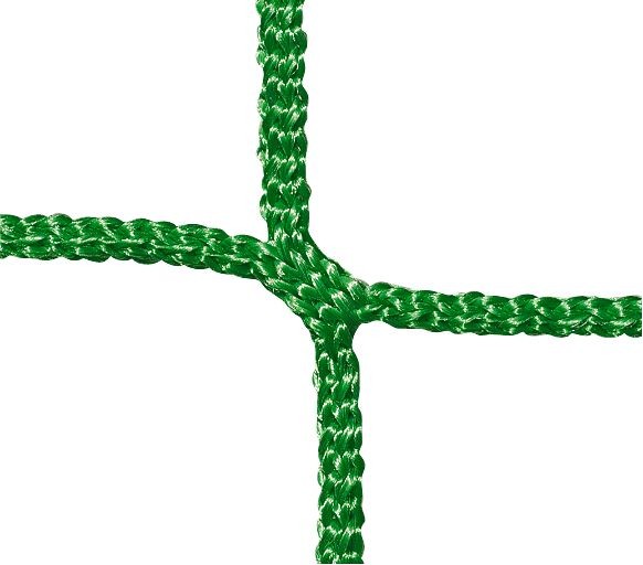Branková síť na házenou a futsal PP 4 mm - 310 x 210 cm, zelená, bílá