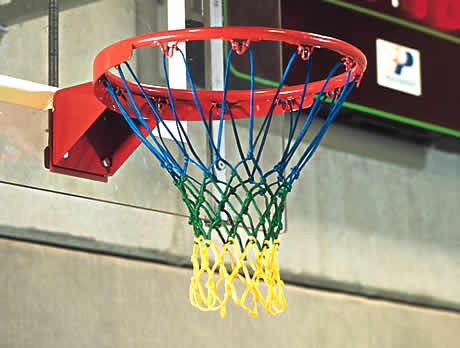 Basketbalová síť PP, 4 mm, tříbarevná, tréninková