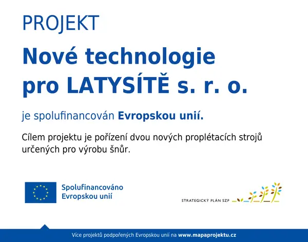 EU dotace LATYSÍTĚ s.r.o.